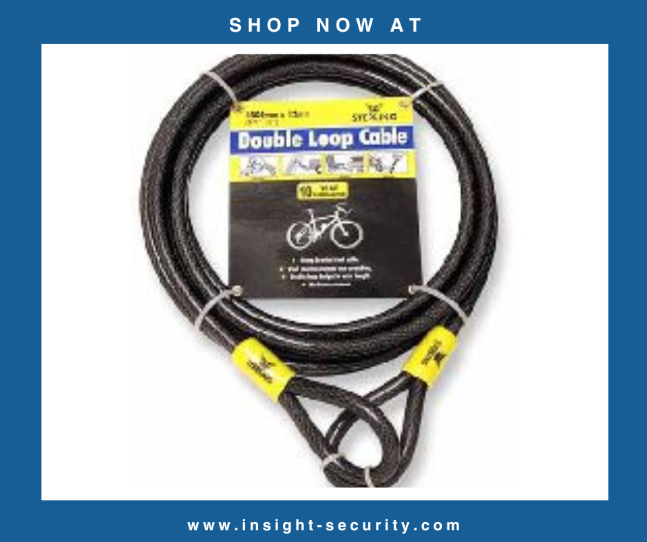 Heavy Duty Double Loop Security Cable - 15mm x 2.1 metres