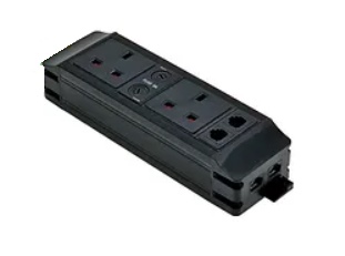 P-Pack-2/2DC - P-Pack Underdesk PDU with 2x UK Sockets, Dual Cat6