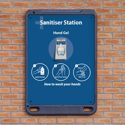 Advocate� Wall Poster Display Sanitiser Station
                                    
	                                    Sanitiser Station for Hand Gel and Wipes
