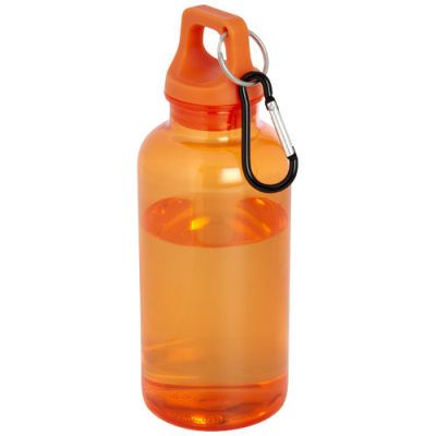 OREGON 400 ML RCS CERTIFIED RECYCLED PLASTIC WATER BOTTLE with Carabiner in Orange.