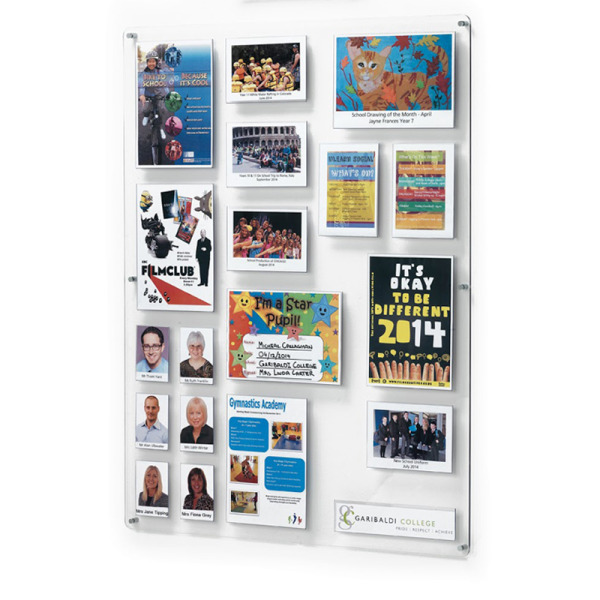 Clear Acrylic Information Board with Pockets