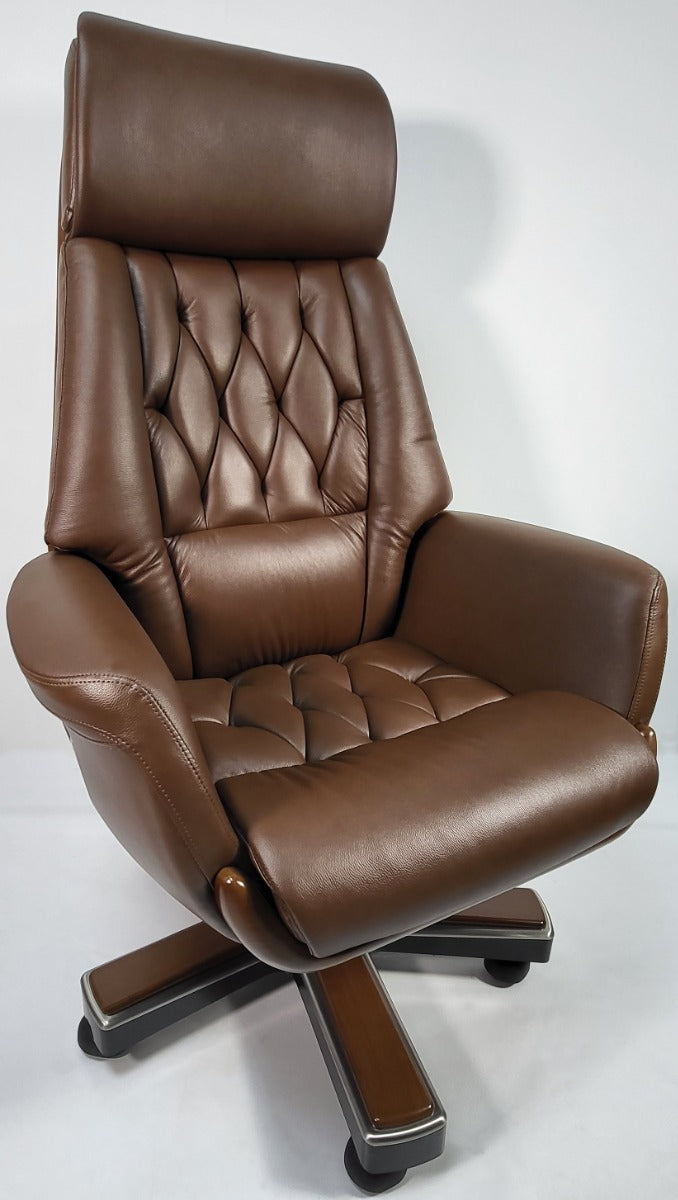 Specialising In Brown Leather Luxury Executive Office Chair -  YS1505A UK