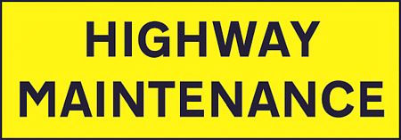 Highway Maintenance 800x275mm reflective magnetic