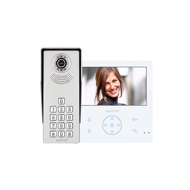 ESP Video Door Keypad Kit With White Gui Monitor