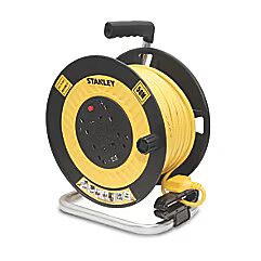Stanley 13A 4-Gang 50m Cable Reel 240V
