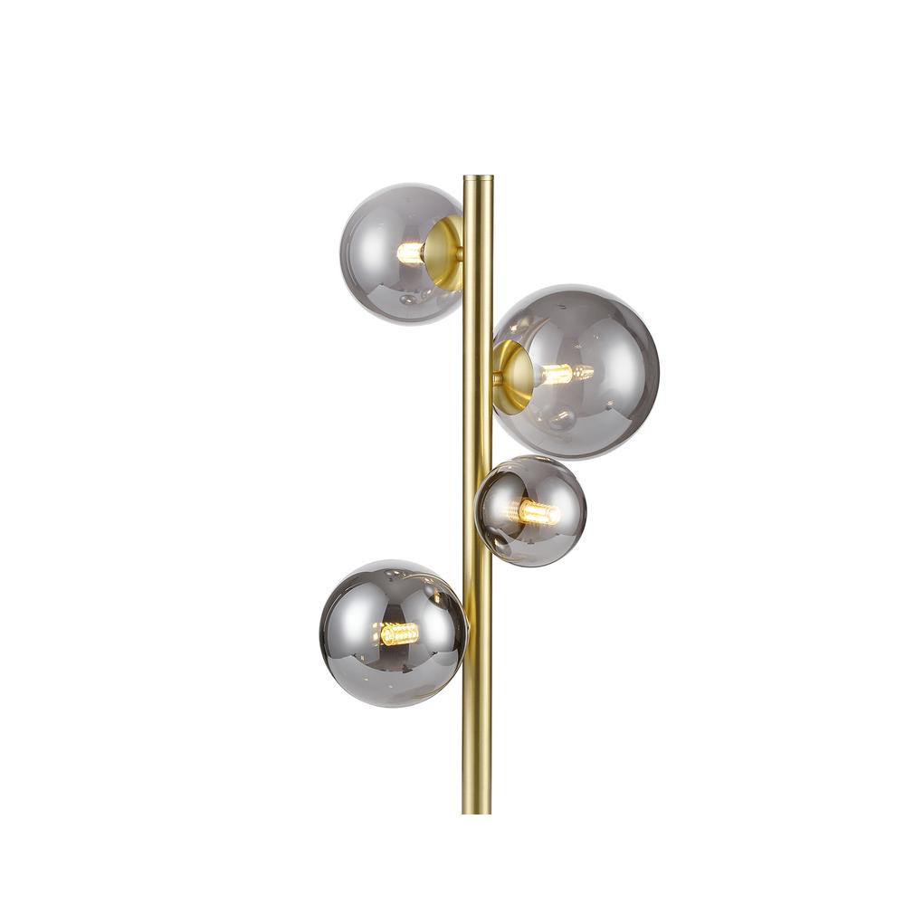 Luxuria Thorne Table Lamp 4xG9 Satin Gold Smoke Plated Glass