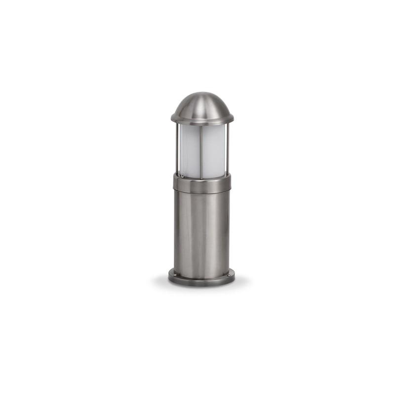 JCC NiteLED Mains Short Plain E27 Bollard Stainless Steel