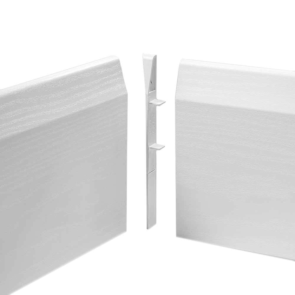 Suppliers Of 150mm White UPVC Chamfered Skirting Internal Corner - (4 Pack) Nationwide