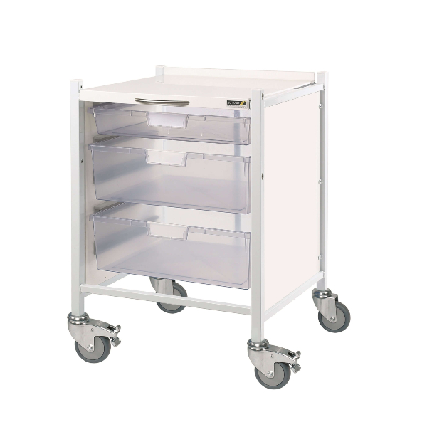 Vista 40 Trolley 1 Shallow and 2 Deep Trays - Clear