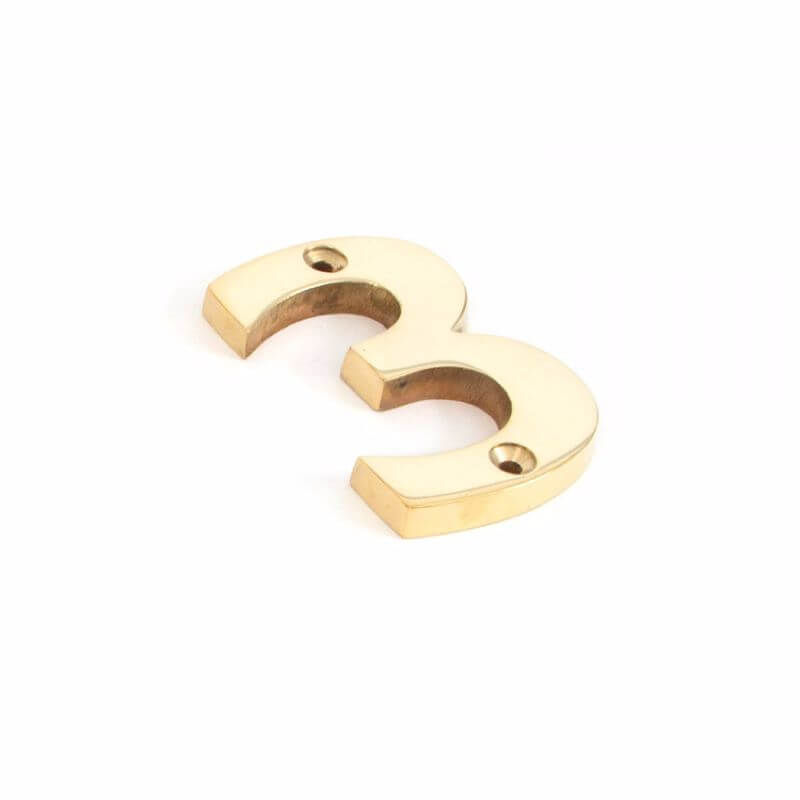 Anvil 83713 Pol. Brass Numeral 3