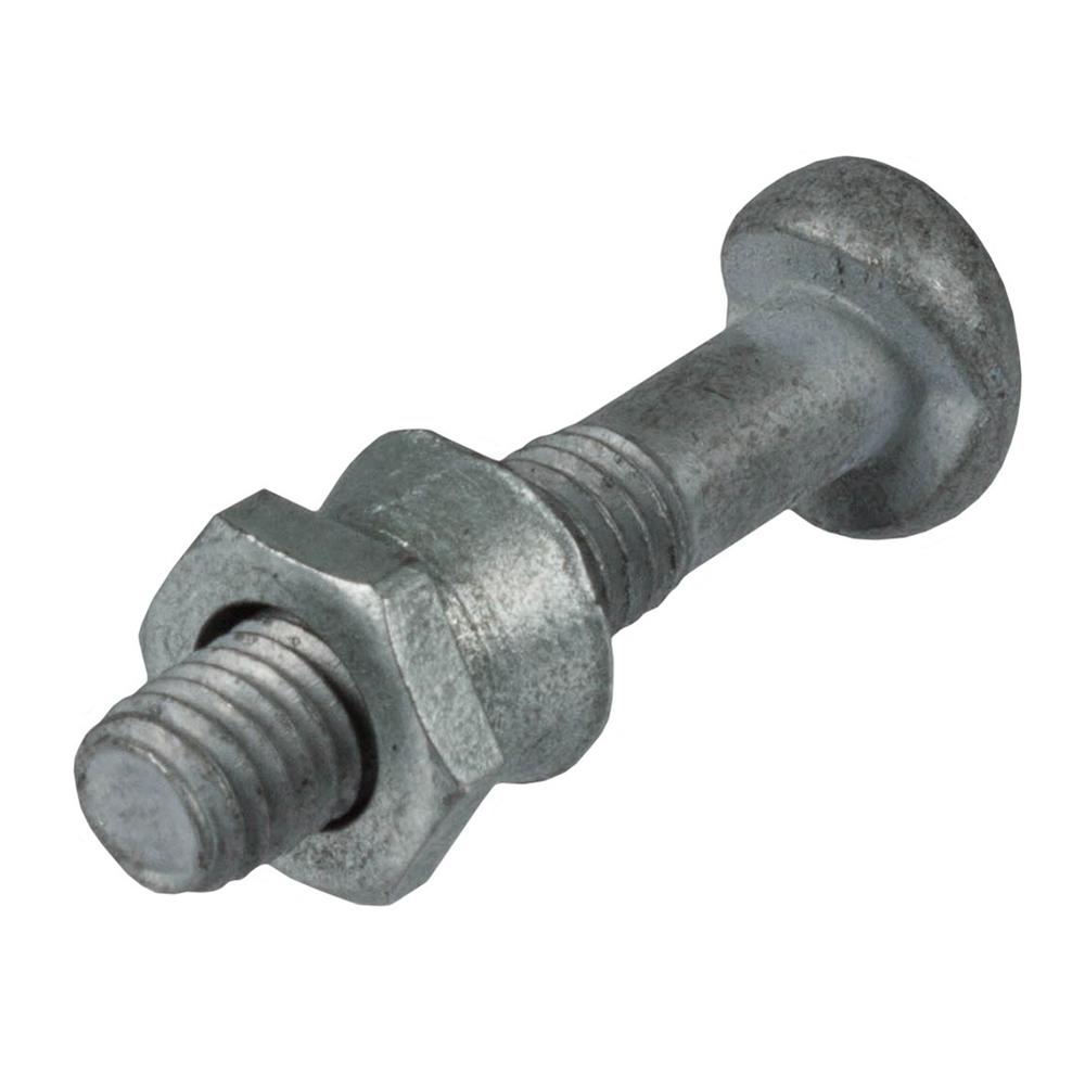 M8 x 40mm Saddle Bolt with shear nut            for fixing D" section pales"