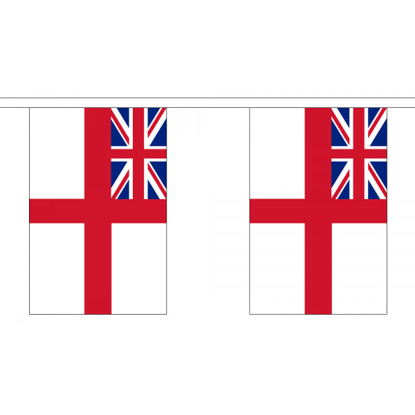 White Ensign Bunting - 10 Flags / 3m Length