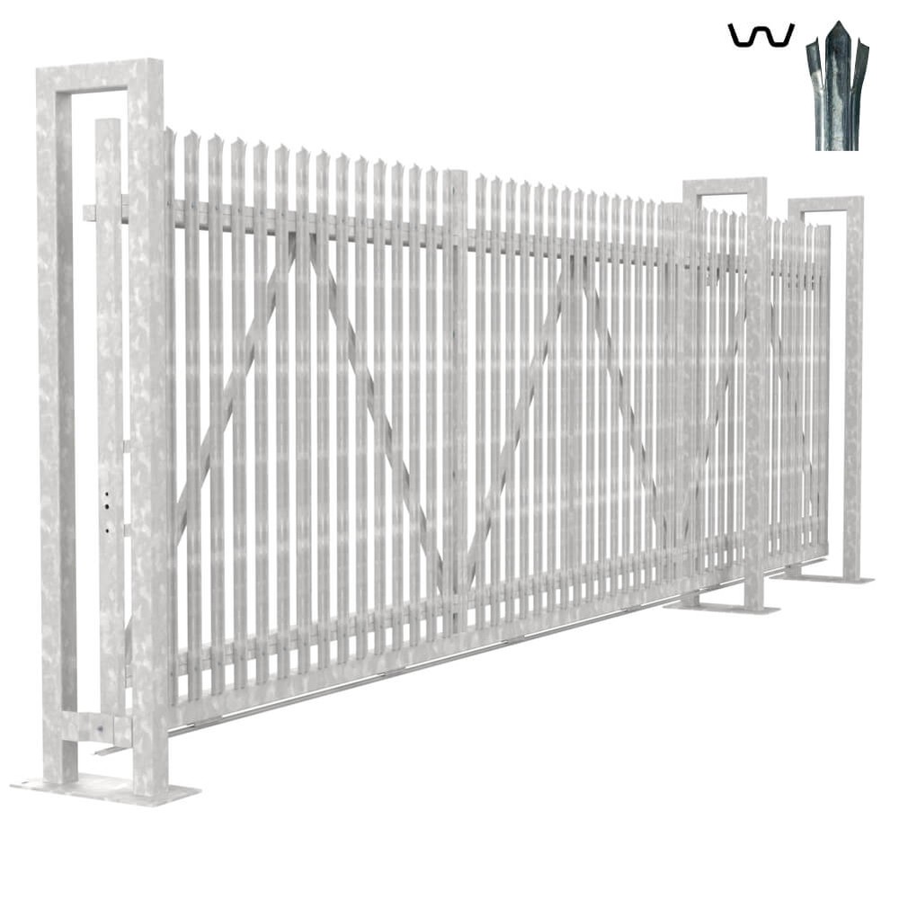 Bolt Down Track Sliding W Gate 2.4H x 6m With Track & Accessories - RH Opening