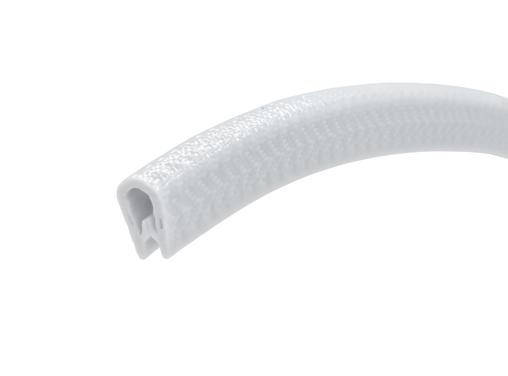 White Self Grip Rubber Edge Trim - To Fit 1.5 to 3mm Panel Thickness
