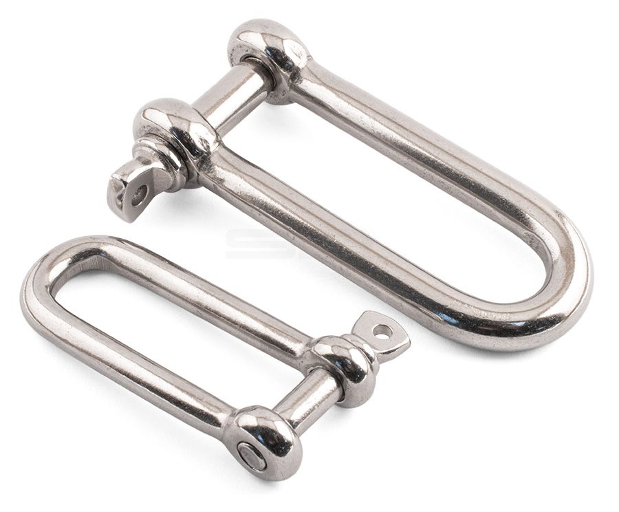 Long D Shackles - 316 / A4 Stainless Steel