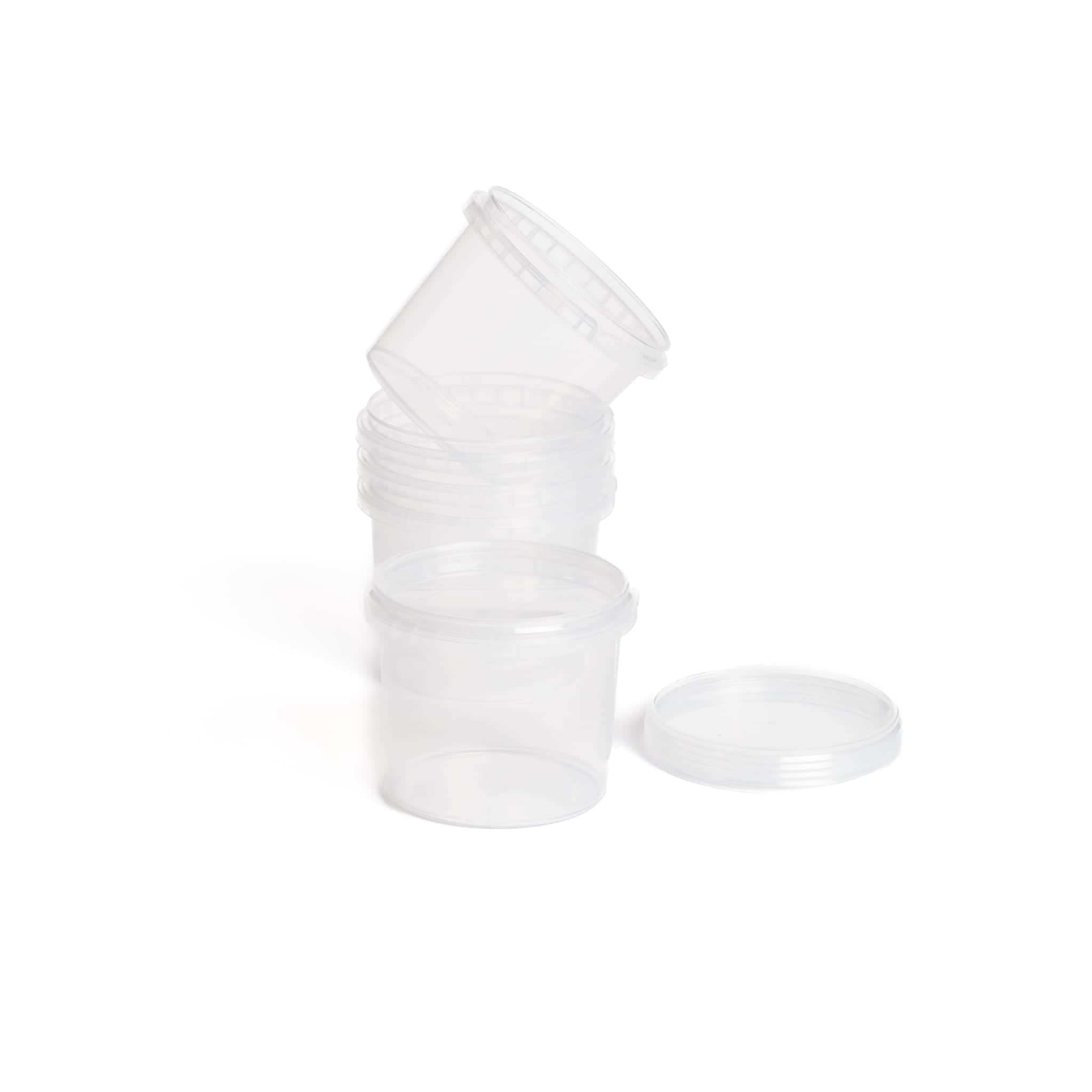 Tamper Evident Container 375ml with lids- TEP375 cased 696 bases + 696 Lids