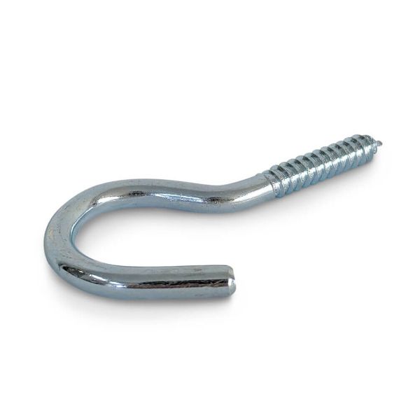 12g x 80mm Steel Screw Hooks BZP