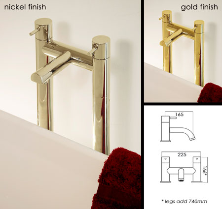 Nickel Floor Standing Bath Filler (48H)