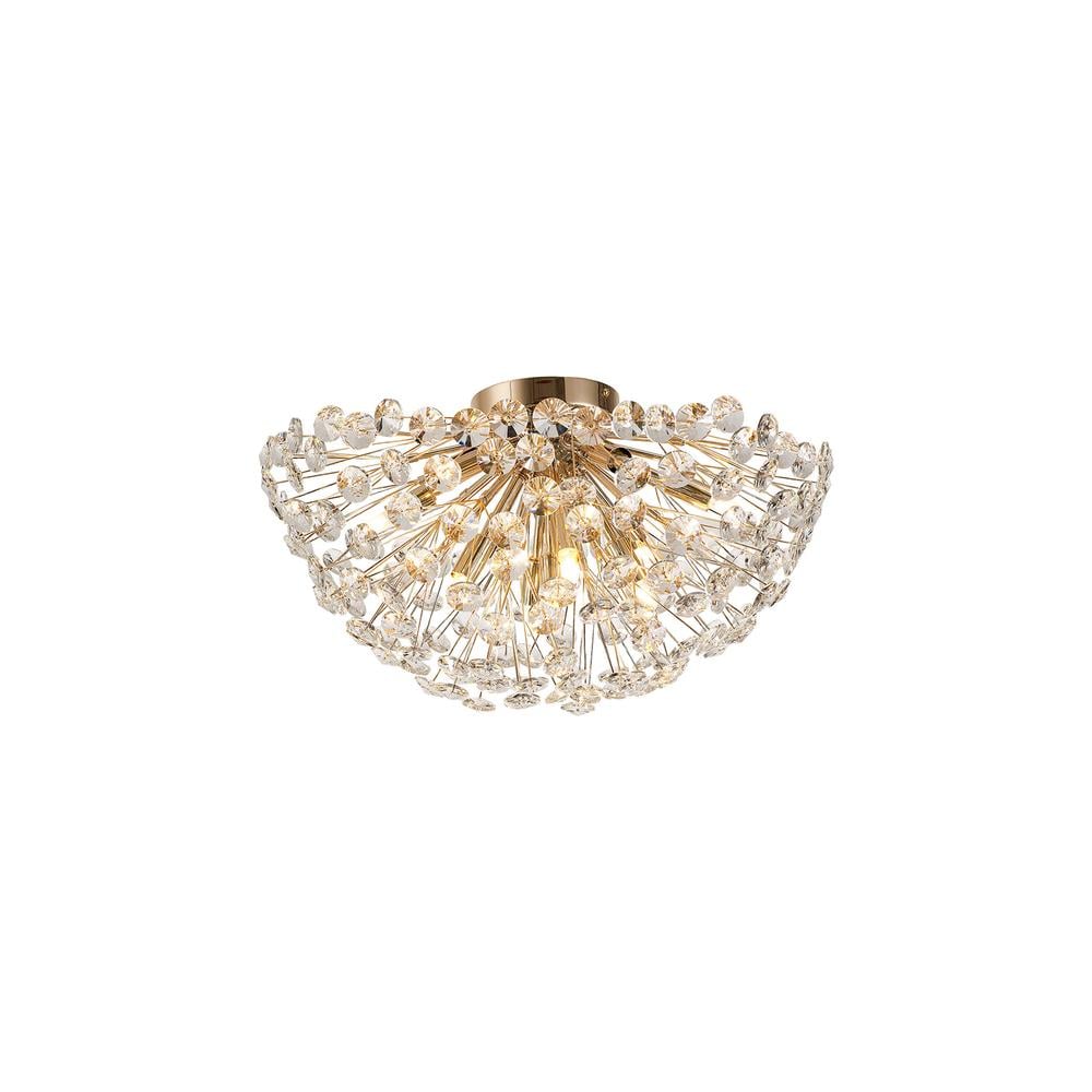 Luxuria Paramount Ceiling 50cm 11 Light G9 French Gold / Crystal