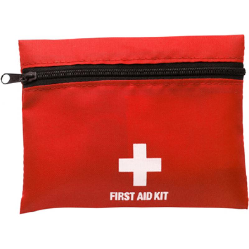 First aid kit in nylon pouch