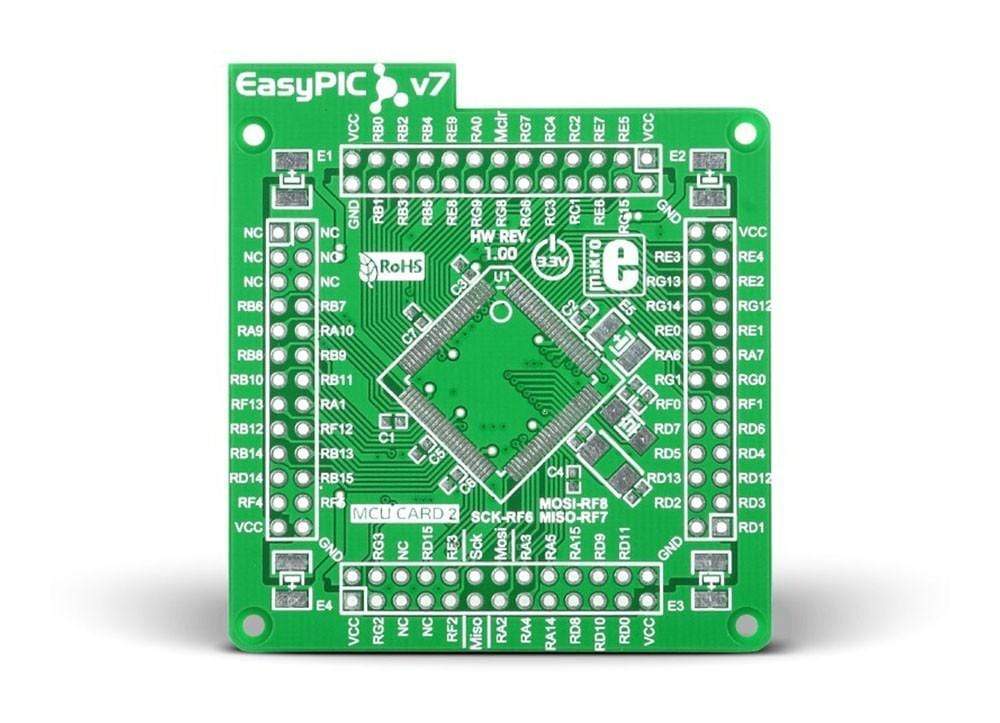 EasyPIC Fusion v7 Empty MCU card2 100pin TQFP PT