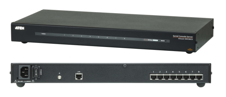 SN9108CO - Aten 8-Port IP Serial Console Server with Single Power/LAN, Auto-sensing DTE/DCE, CISCO pin-outs (SN Range)