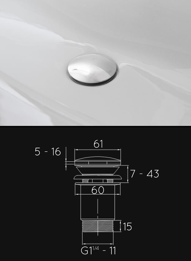 Chrome Basin Waste (41NN)