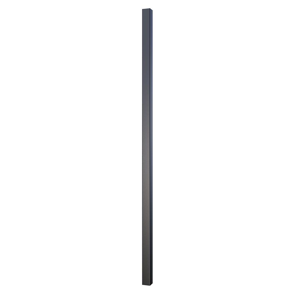 Aluminium Post 50mm sq for 1200mm FenceConcrete-In - Black - 1600mm O/A