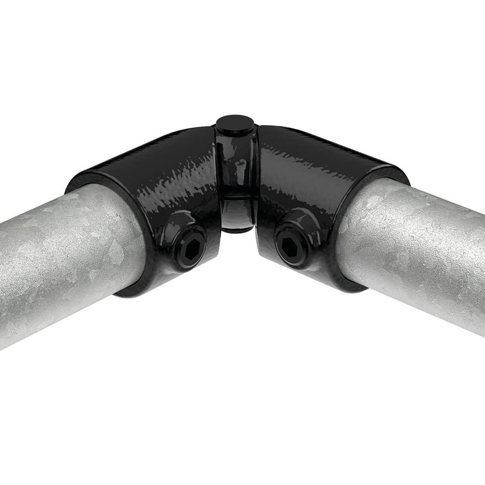 In-line Swivel Fitting For 42.4mm Tube - Black Powder Coated