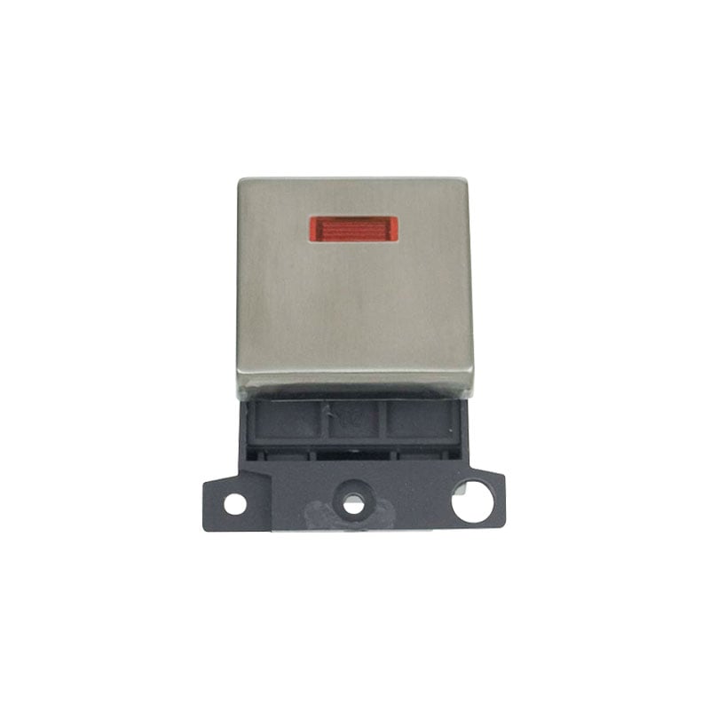 Click MiniGrid Ingot 20A DP Switch Module With Neon Stainless Steel