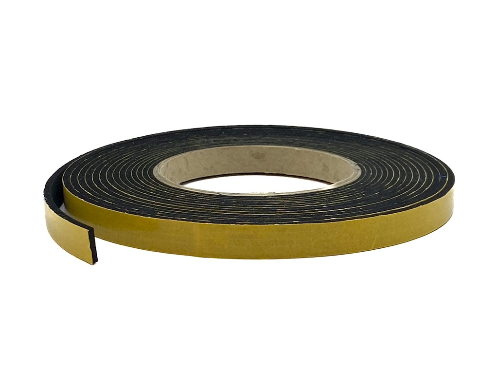 Sponge Weatherstrip Tape For Draught Proofing - 12mm x 3mm x 6m
