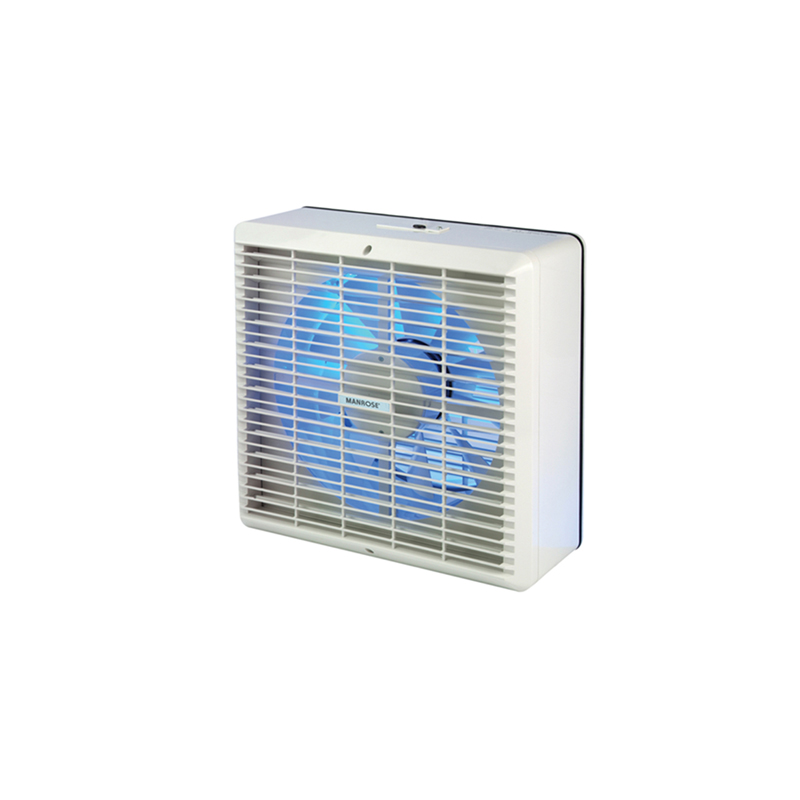 Manrose 230mm Commercial Window Fan Pull Cord Operated Shutters