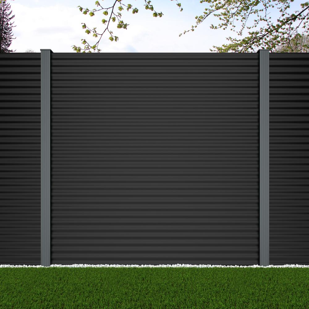 1.8m Wave Fence Black Sand -Basalt Grey - Metre Prices 
