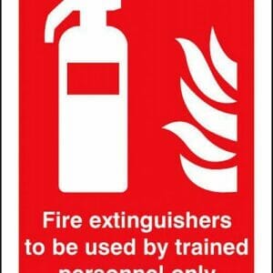 Fire extinguisher to be used by trained personnel only