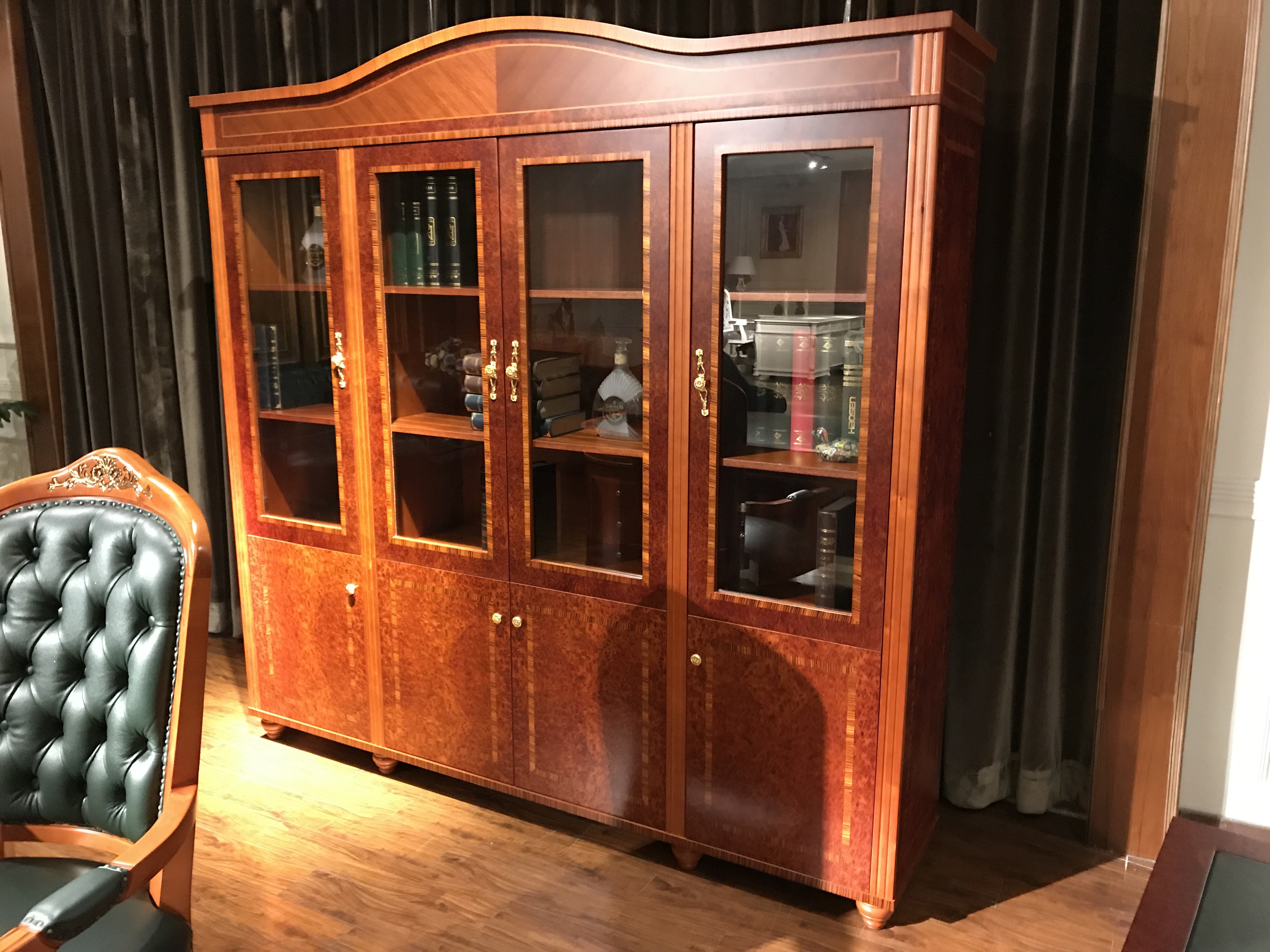 Specialising In EX SHOWROOM - Premium Solid Wood Executive Bookcase - 2200mm - 0809A UK