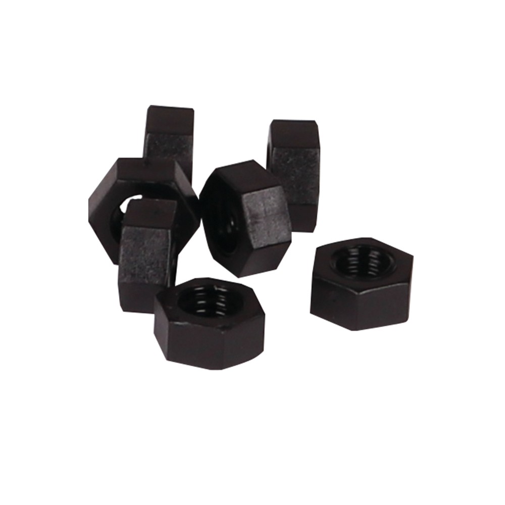 M8 Black Nylon Hex. Nuts