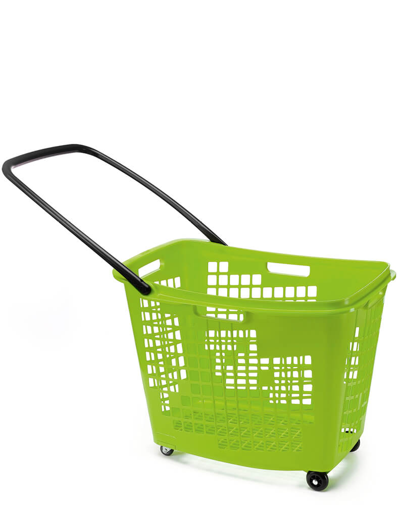 Large Coloured Trolley Basket for Supermarket