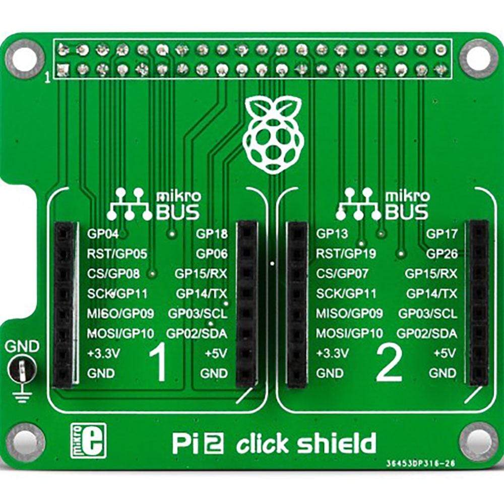 Raspberry Pi 2 Click Board Shield