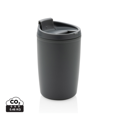 GRS RECYCLED PP TUMBLER with Flip Lid in Anthracite.