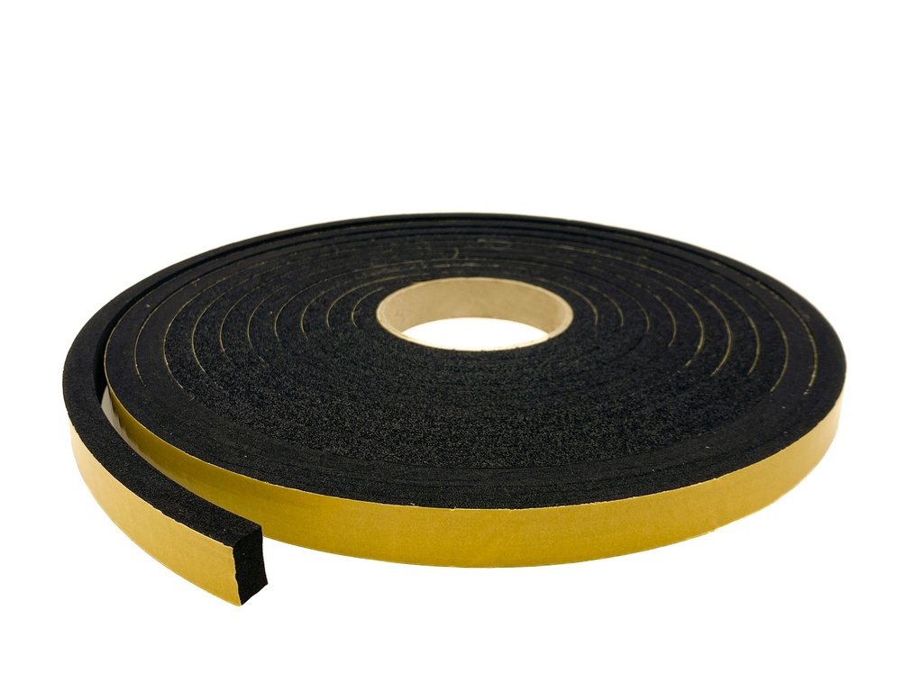 Adhesive Backed Expanded Neoprene Strip - 19mm x 10mm x 6m