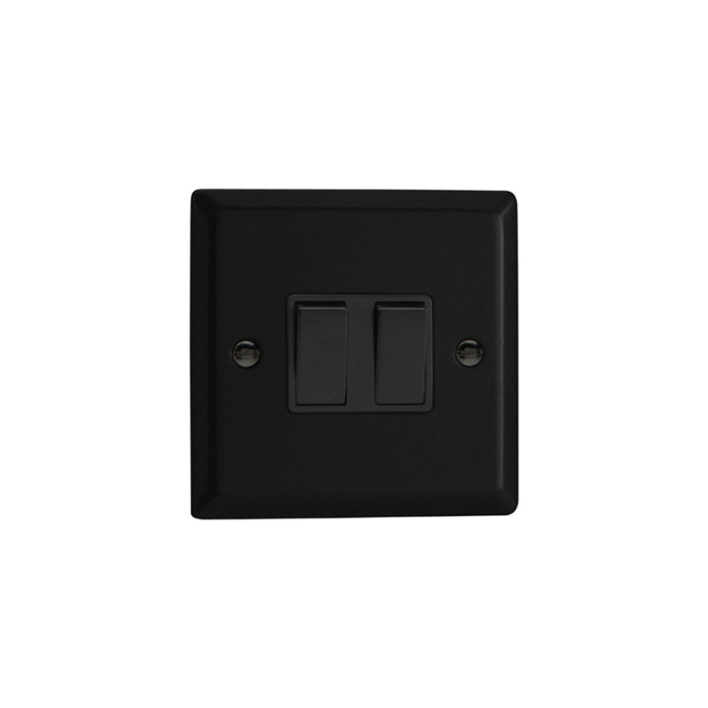 Varilight Urban 2G 10A Intermediate with Rocker Switch Matt Black (Standard Plate)