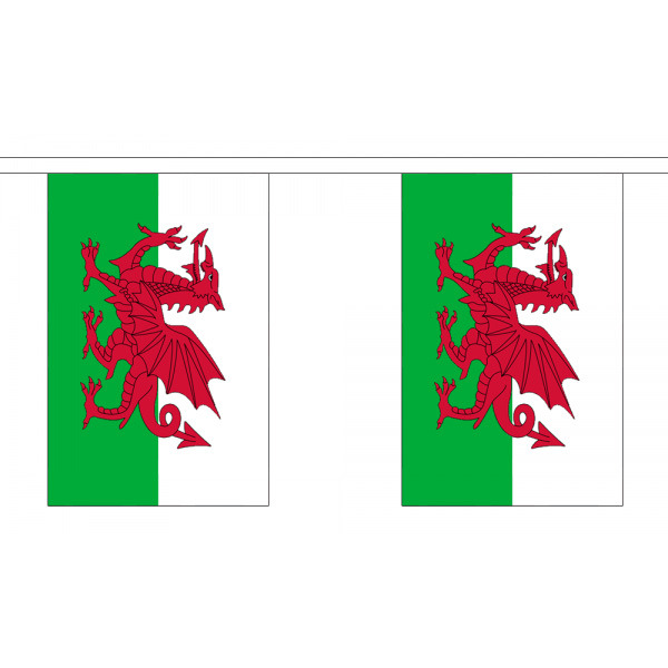 Welsh Bunting - 10 Flags / 3m Length