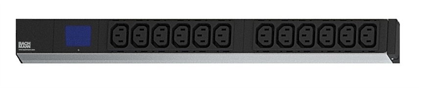 BN05-800.2055 - BachMann - 19&#34; Local Metered PDU, 1U, 12x C13 (EU PLUG) Outlets