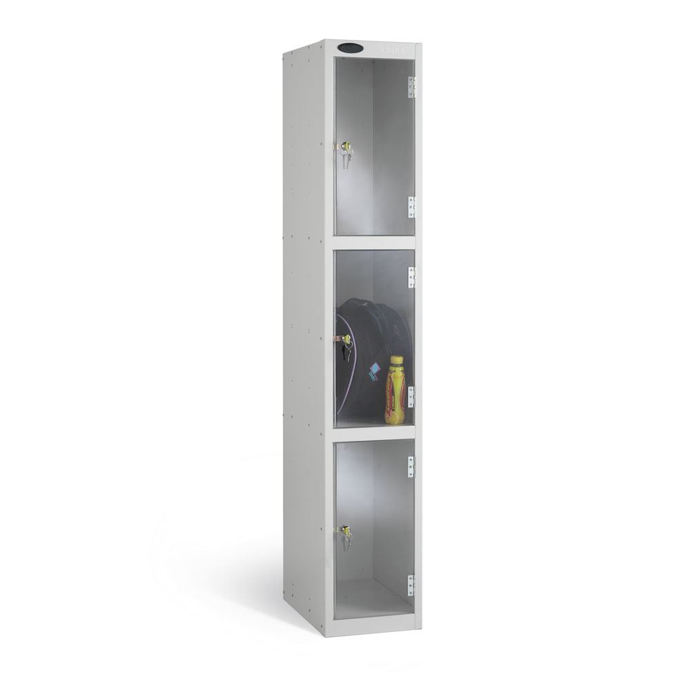 Full Clear three door Locker 1780H For The Retail Sector