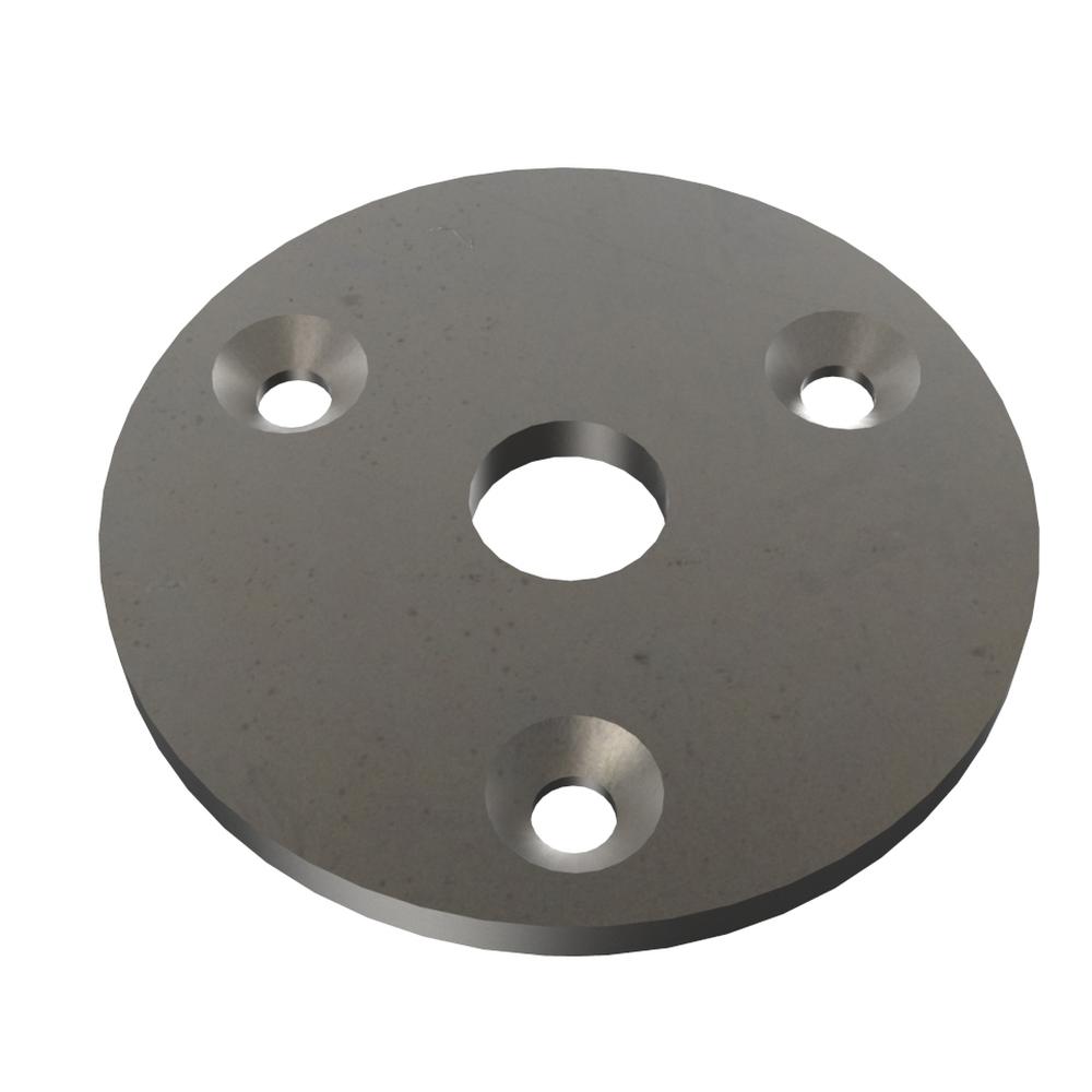 Circular Wall Plate  - 77mm to suit 16mm3 x 5mm c/sunk @ 60 degrees