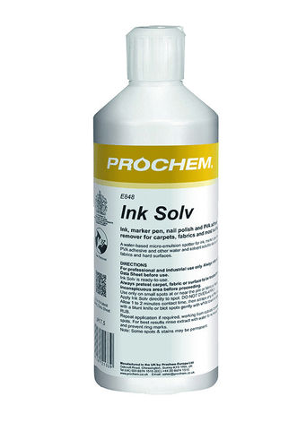 Stockists Of Ink Solv (500ml) For Professional Cleaners