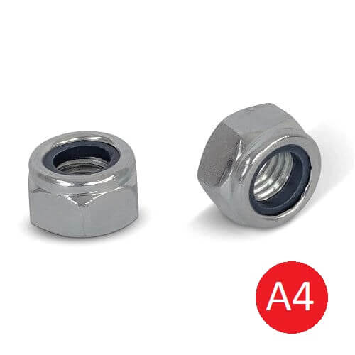 M4 A4 Type T Stainless Nyloc Nut DIN 985