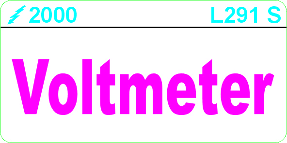L291 S - Voltmeter Label (100 Labels)
[L291 S]