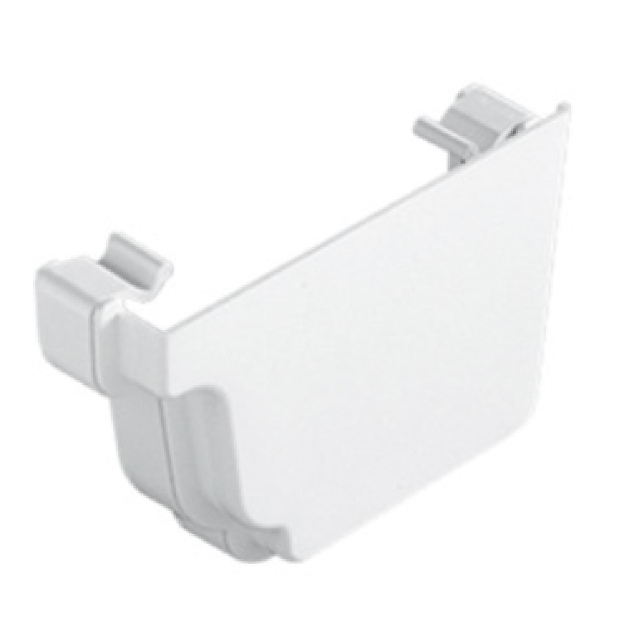 White Ogee Gutter Right Hand External Stop End