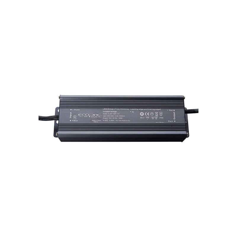 Ecopac Triac Dimmable Constant Voltage 12V LED Driver 100W 